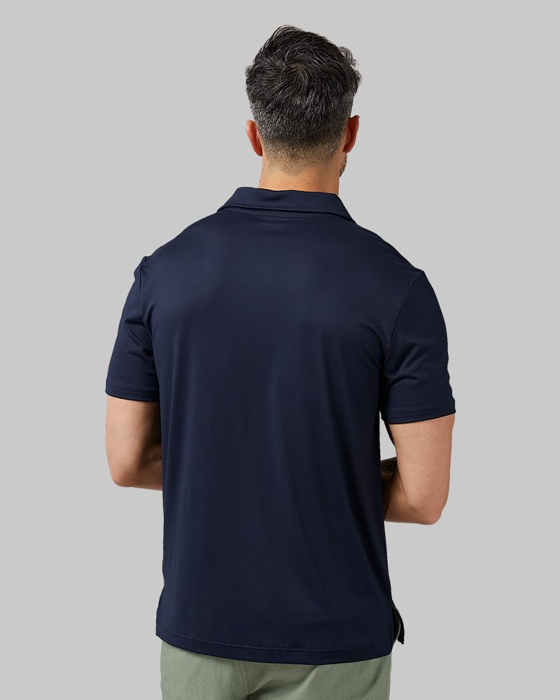 32 Degrees Men's Cool Classic Polo| Slim Fit | Moisture Wicking | 4-Way Stretch |Golf | Tennis, Navy, XX-Large - Image 3